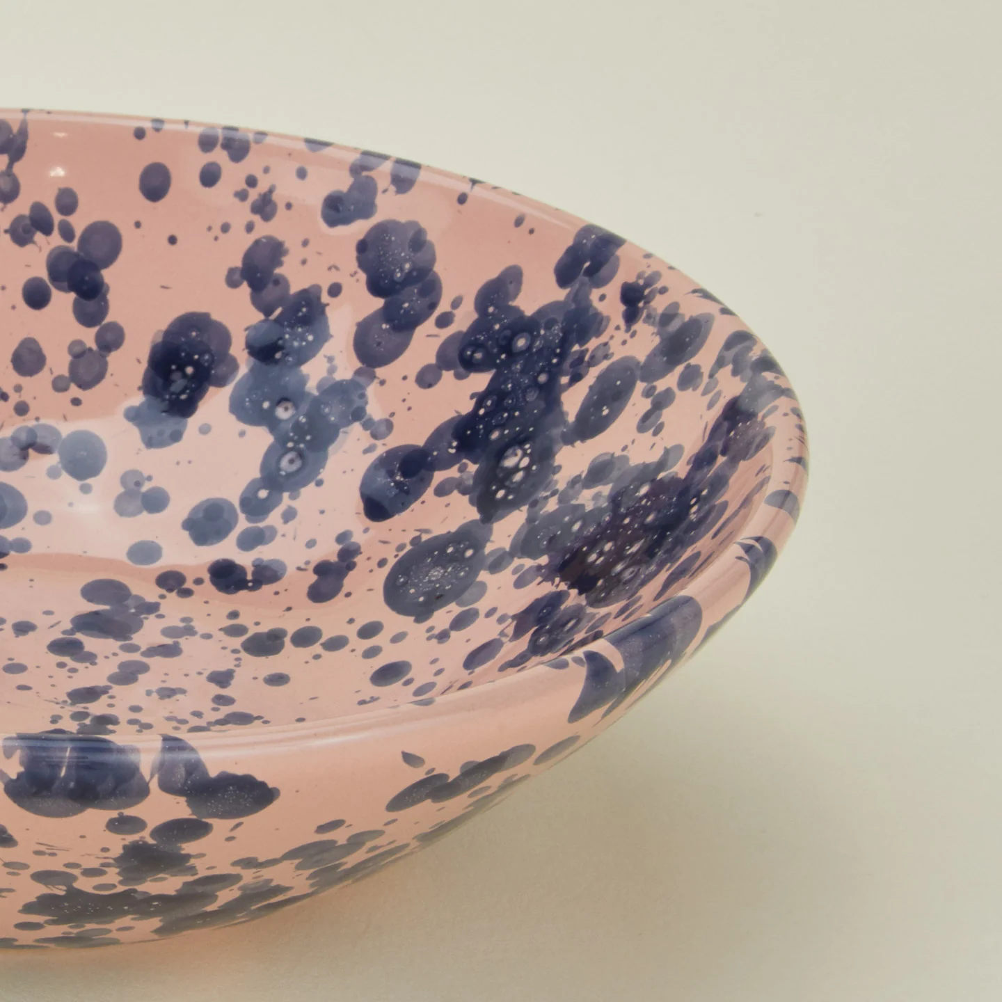 Splatter Low Bowl - Pink/Blue - Image 4