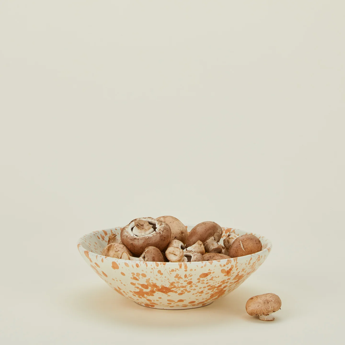 Splatter Low Bowl - Tan/Ivory - Image 2