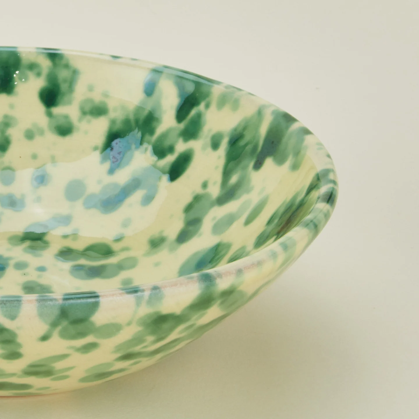 Splatter Low Bowl - Yellow/Green - Image 4