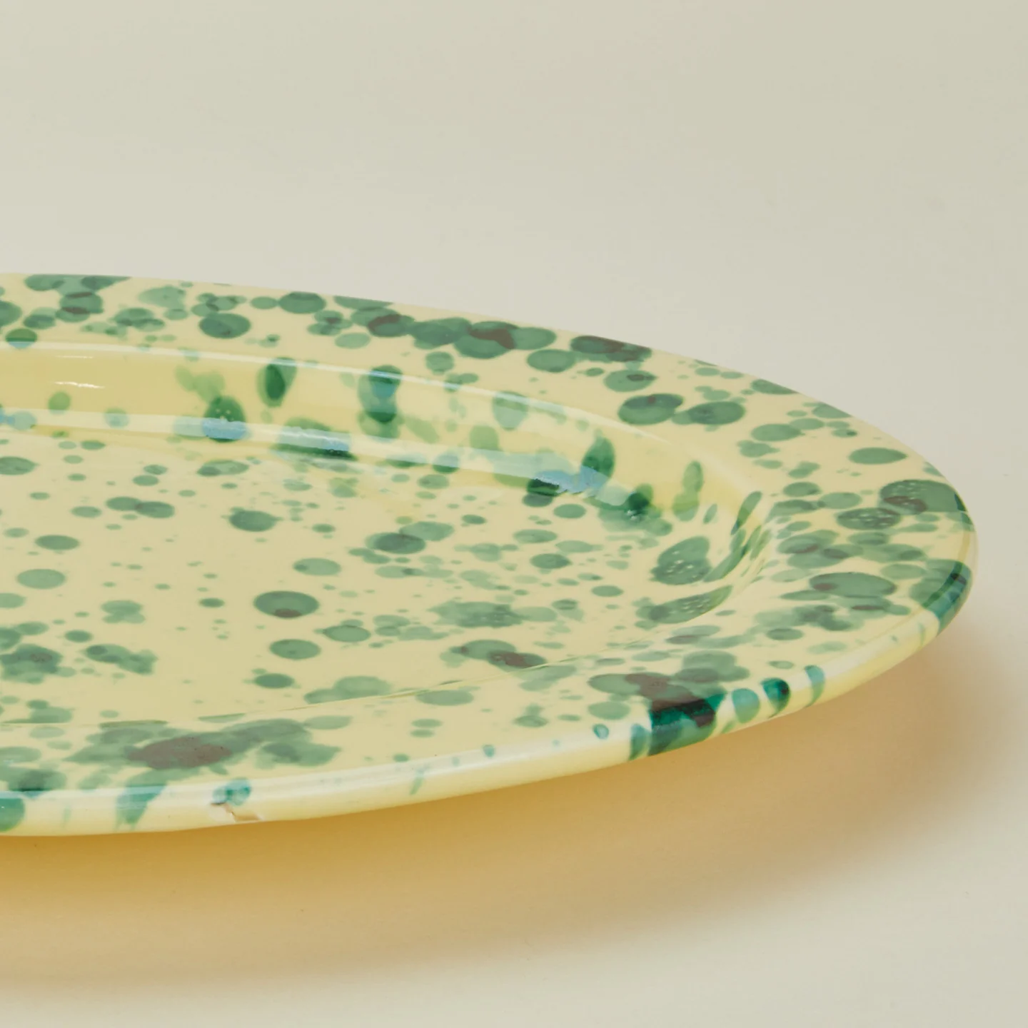Splatter Oval Platter - Yellow/Green - Image 5