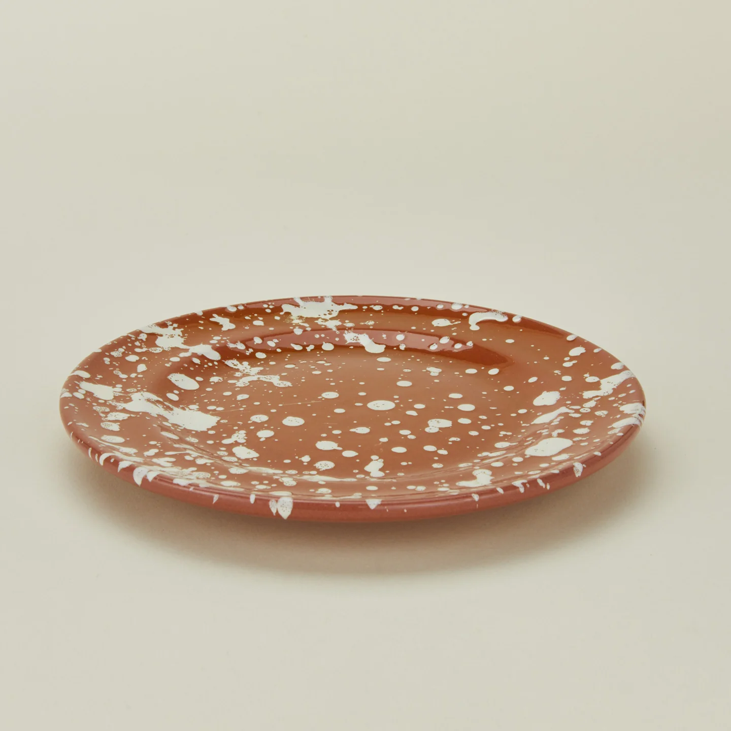 Splatter Salad Plate - Terracotta/Cream - Image 4