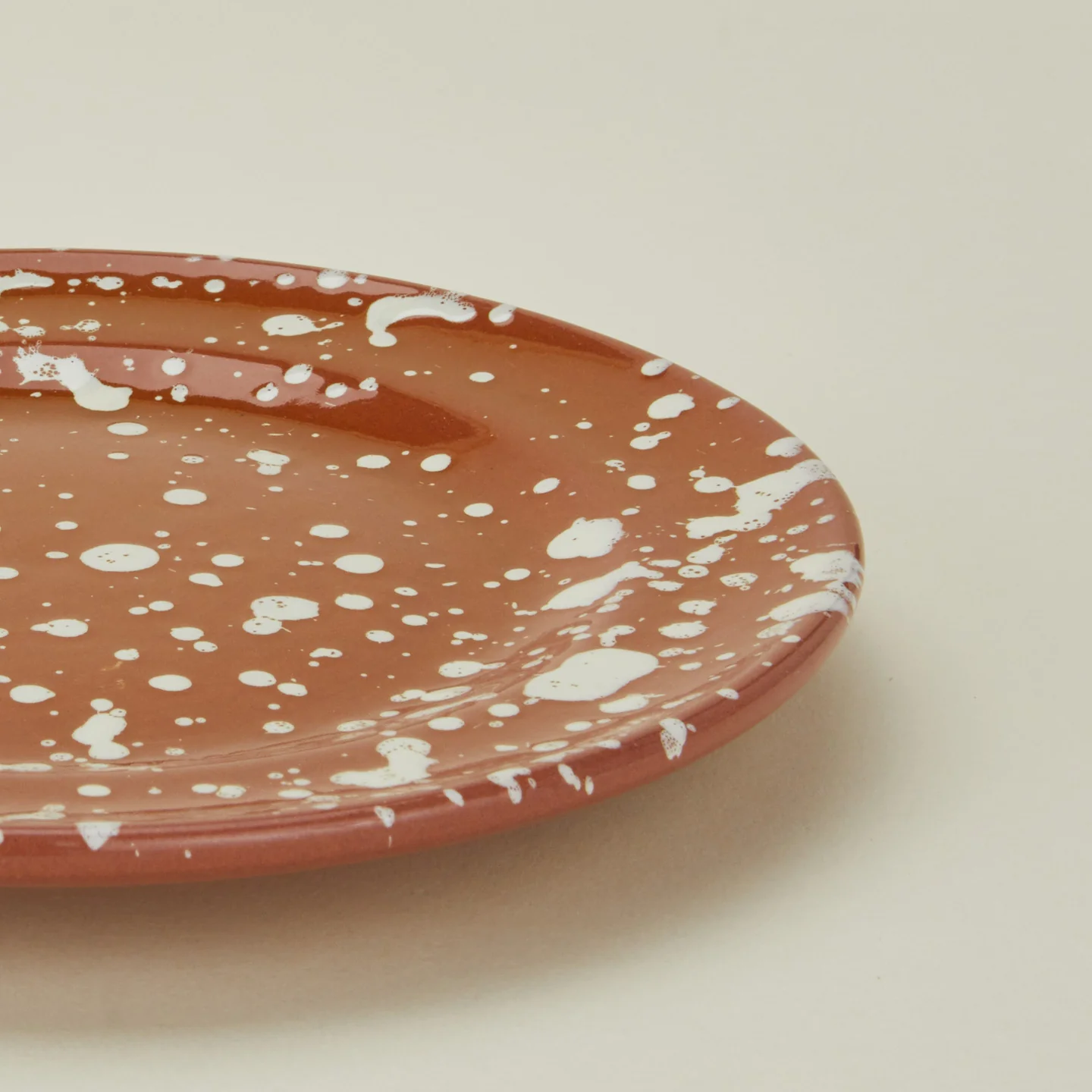 Splatter Salad Plate - Terracotta/Cream - Image 5