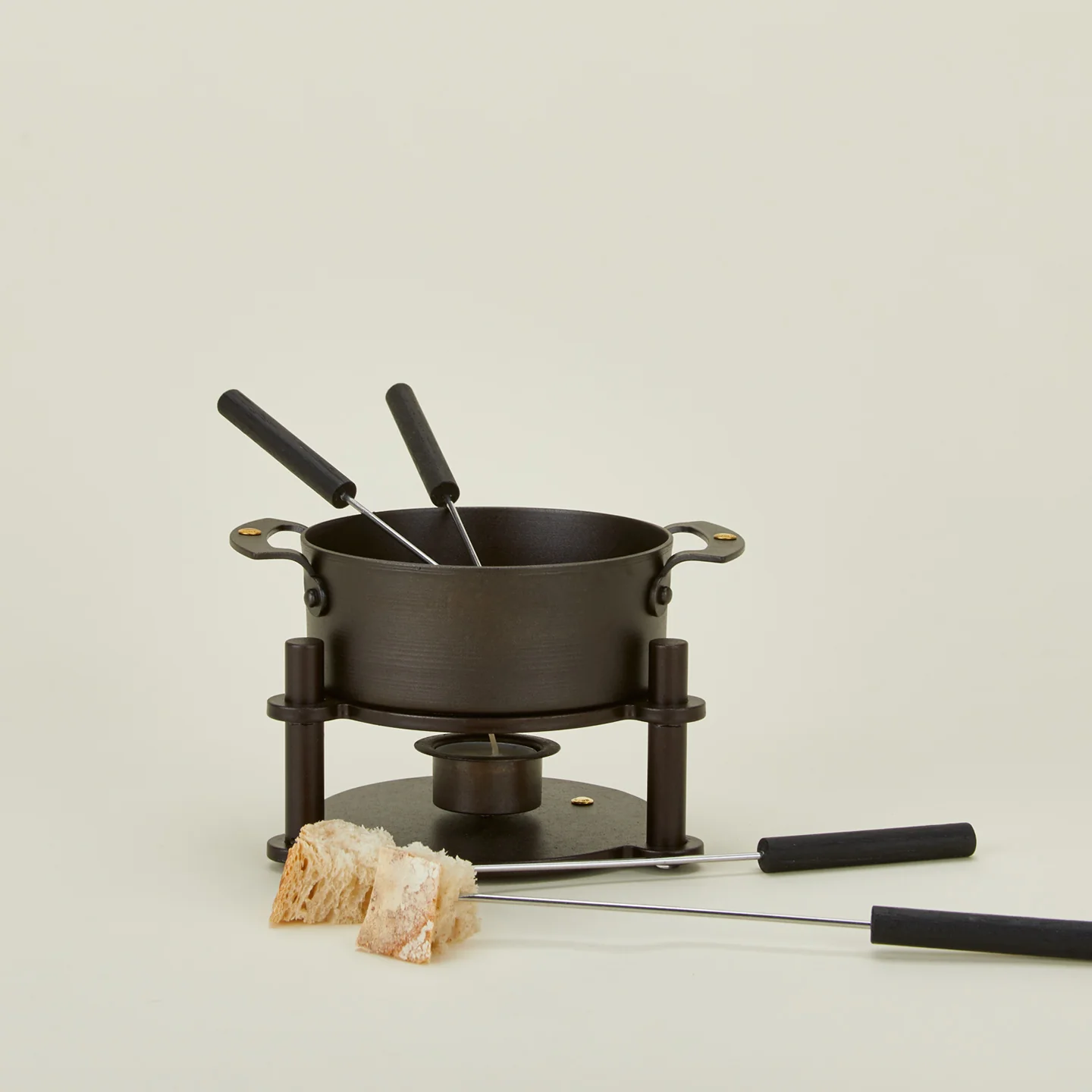 Spun Iron Fondue Pot - Image 2