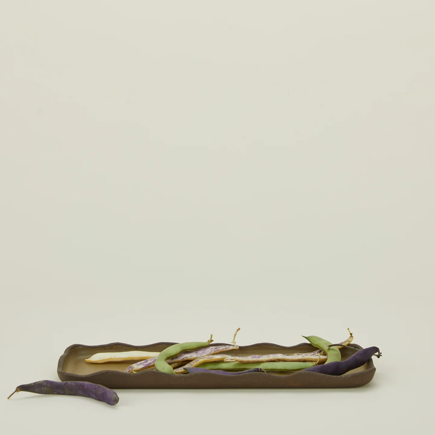 Stoneware Wavy Tray - Olive - Image 2