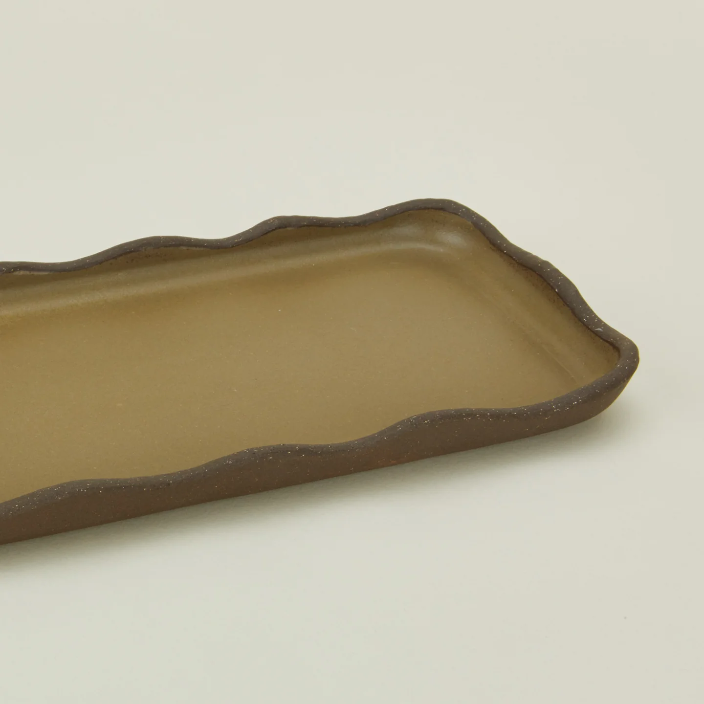 Stoneware Wavy Tray - Olive - Image 4