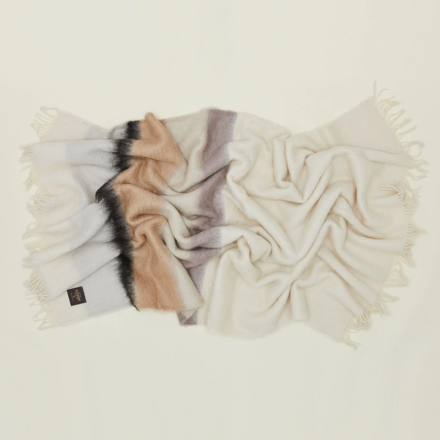 Stripe Mohair Throw - Neutral Stripe - Image 2