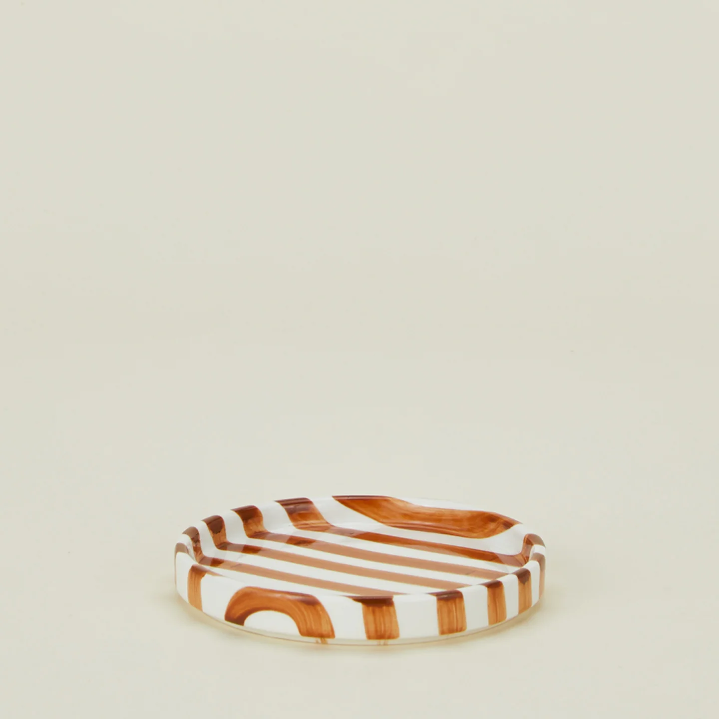 Striped Mini Plate - Brown - Image 3