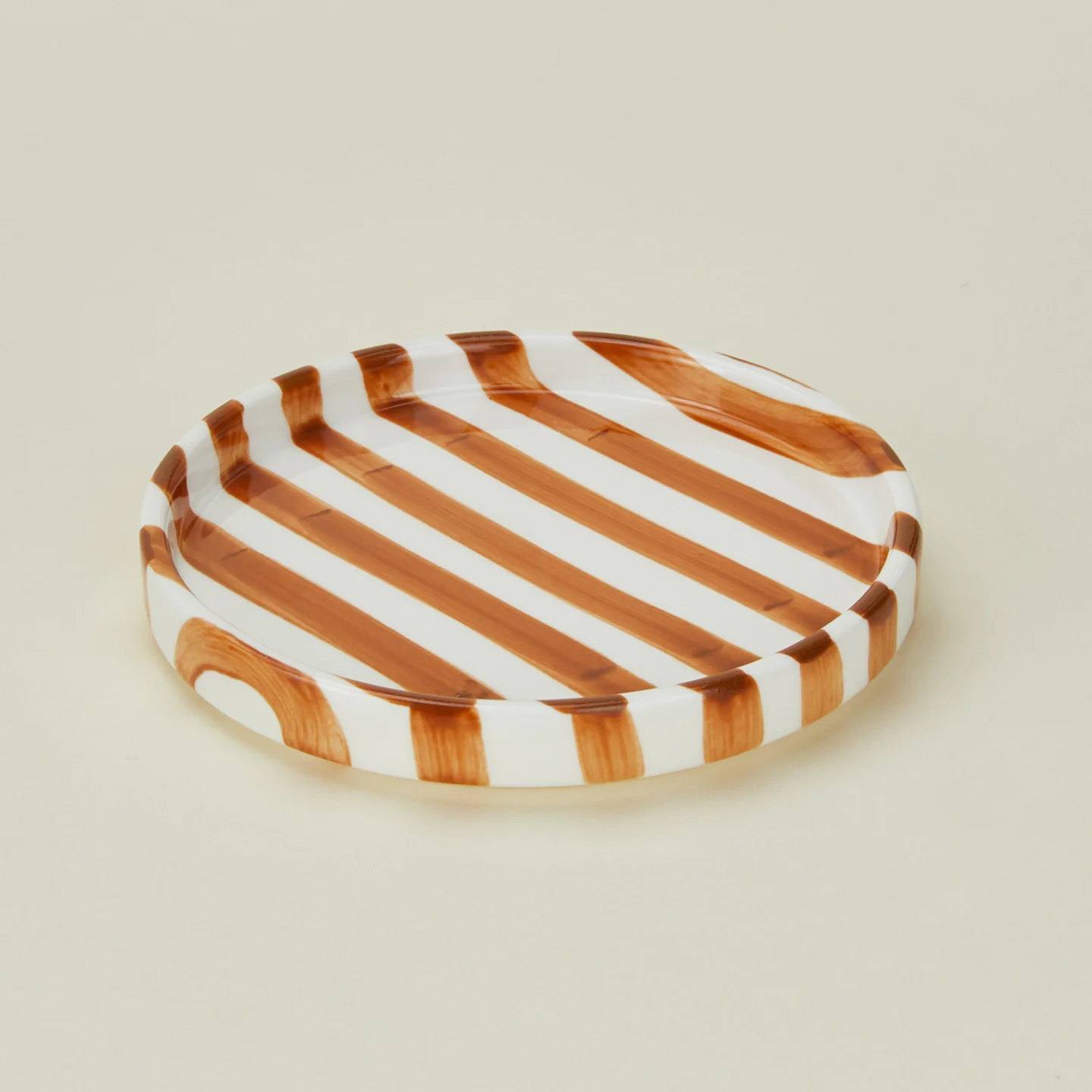 Striped Mini Plate - Brown - Image 4