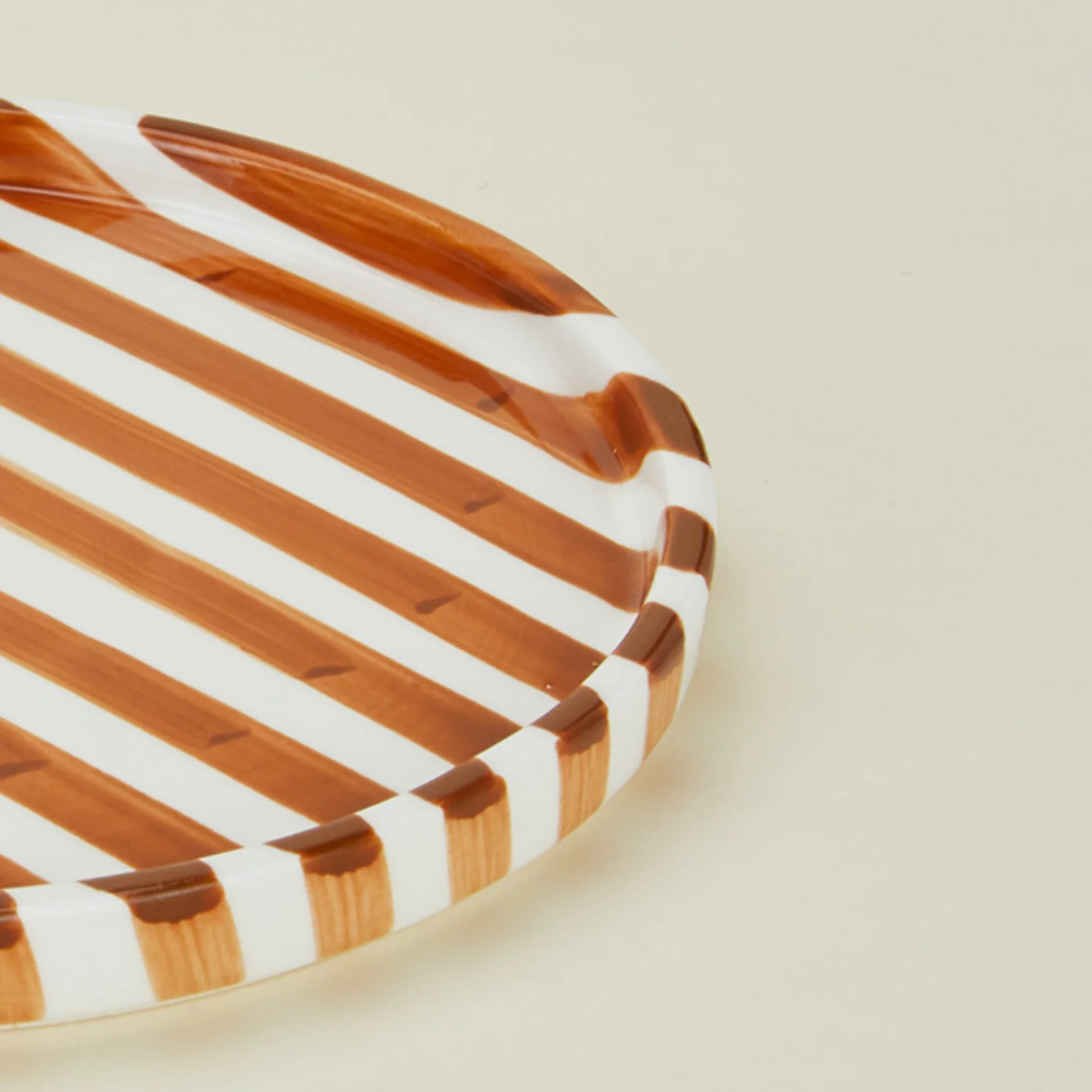 Striped Side Plate - Brown - Image 5