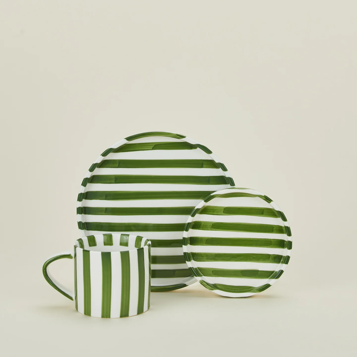 Striped Side Plate - Olive - Image 8