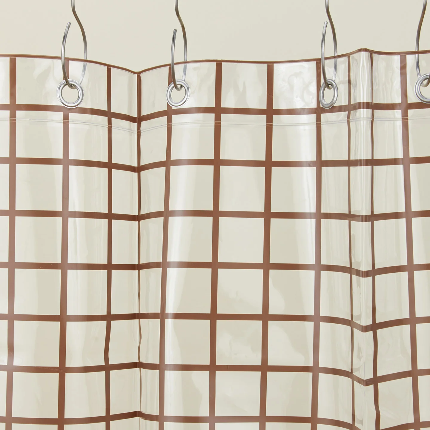Sun Grid Shower Curtain - Chocolate