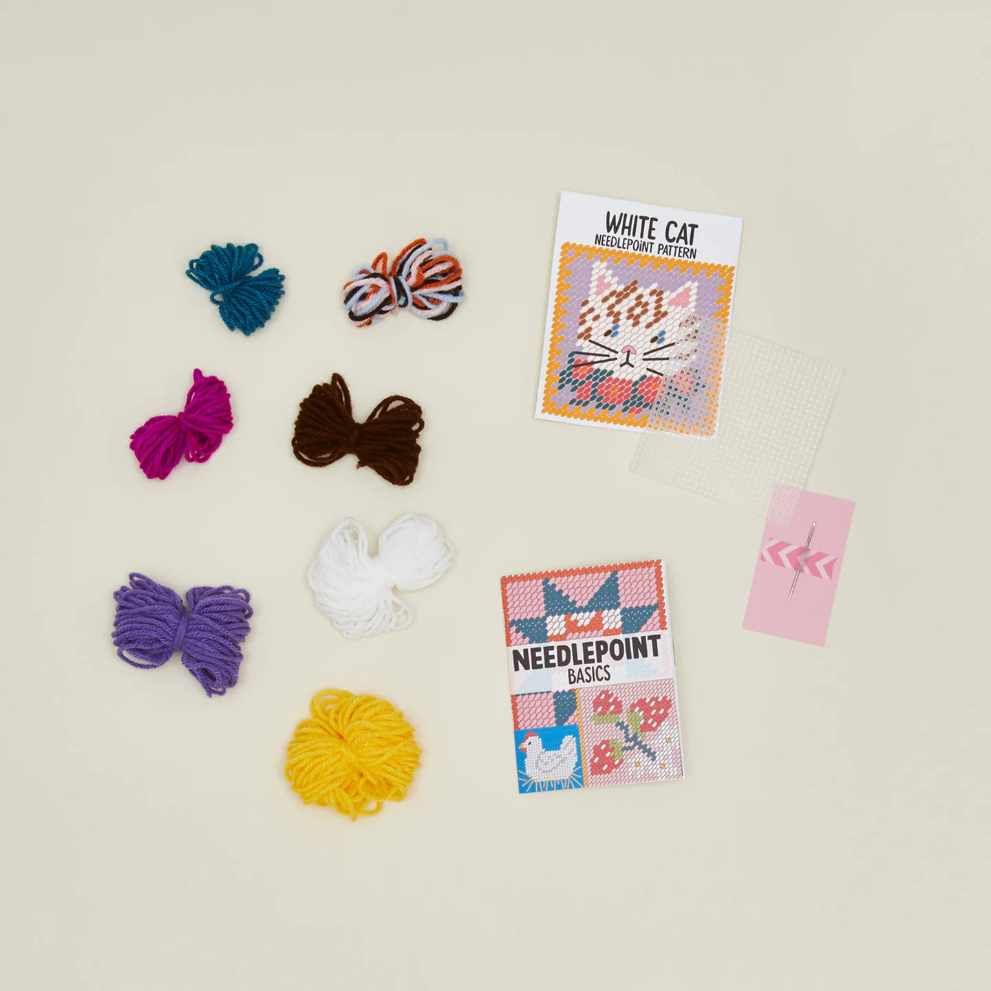 White Cat Needlepoint Kit - Image 2