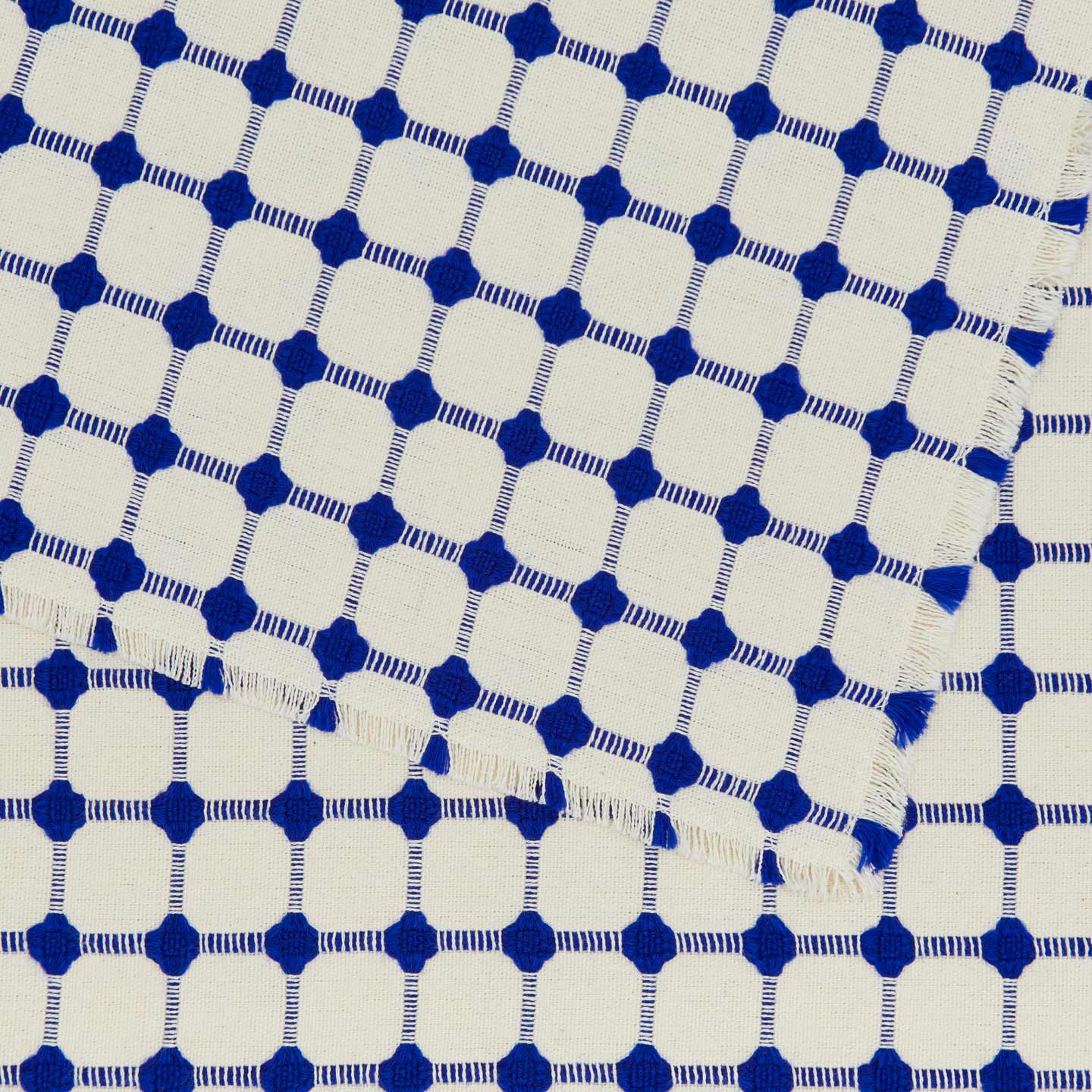 Wicker Fringed Placemat, Set of 4 - Cobalt - Image 4