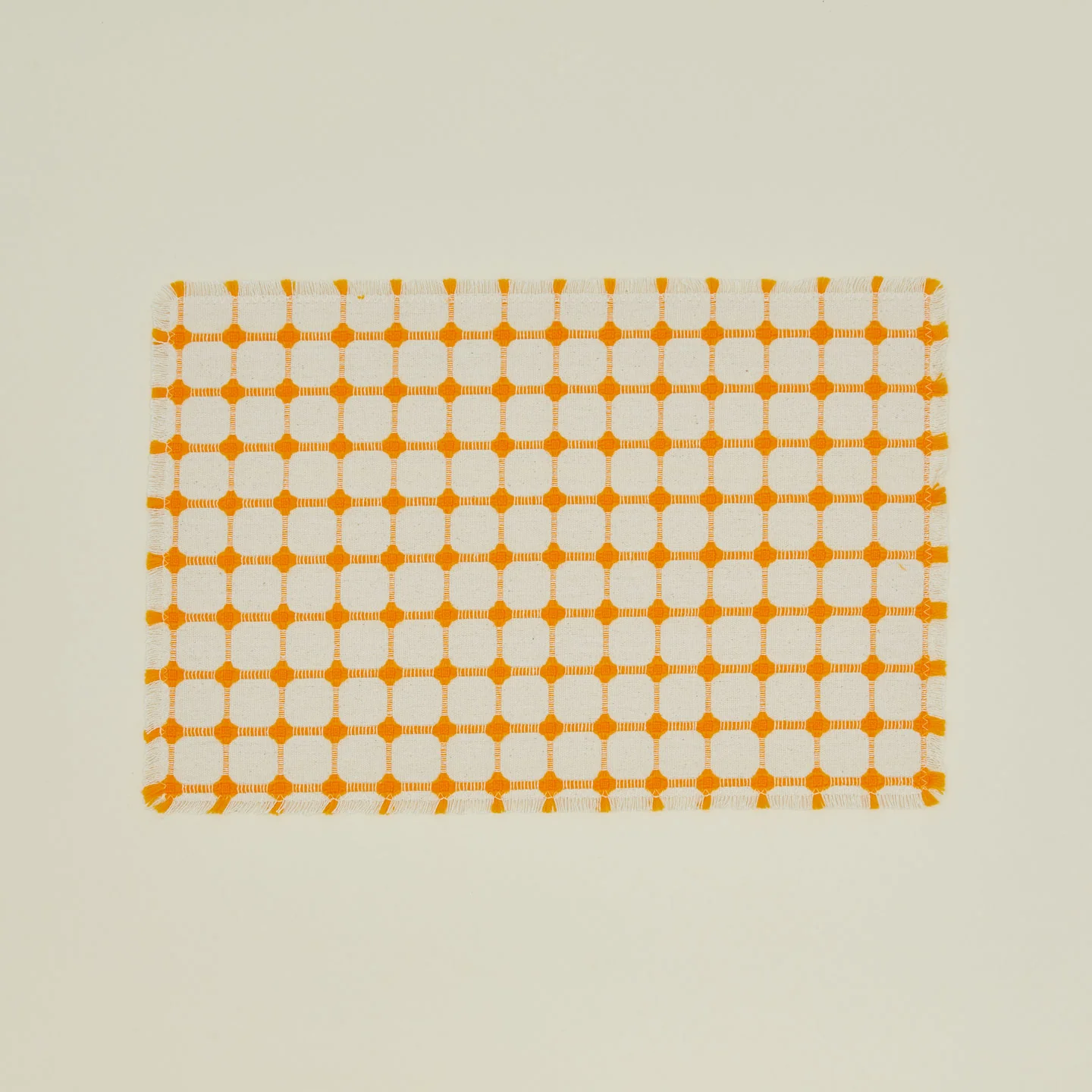 Wicker Fringed Placemat, Set of 4 - Marigold