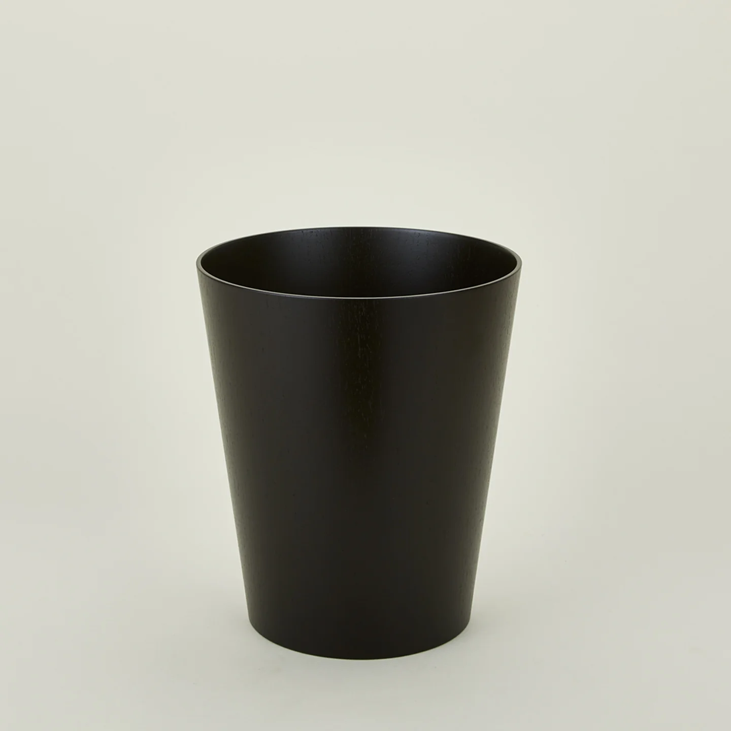 Tapered Wooden Wastebasket - Dark