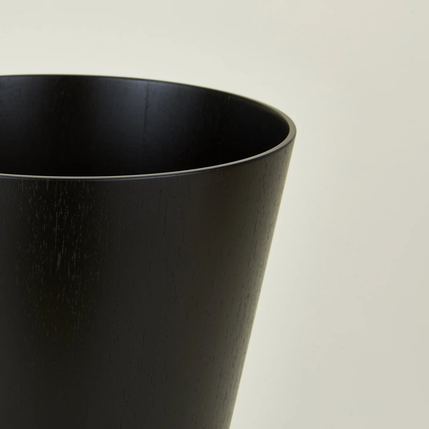 Tapered Wooden Wastebasket - Dark - Image 4