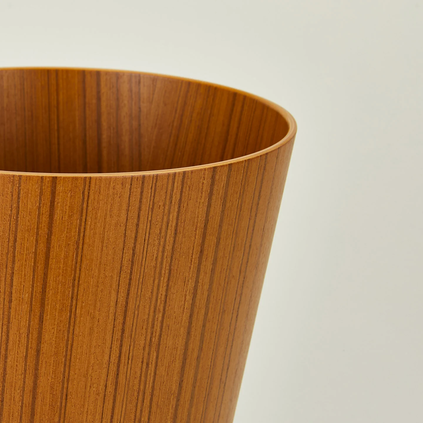 Tapered Wooden Wastebasket - Natural - Image 4